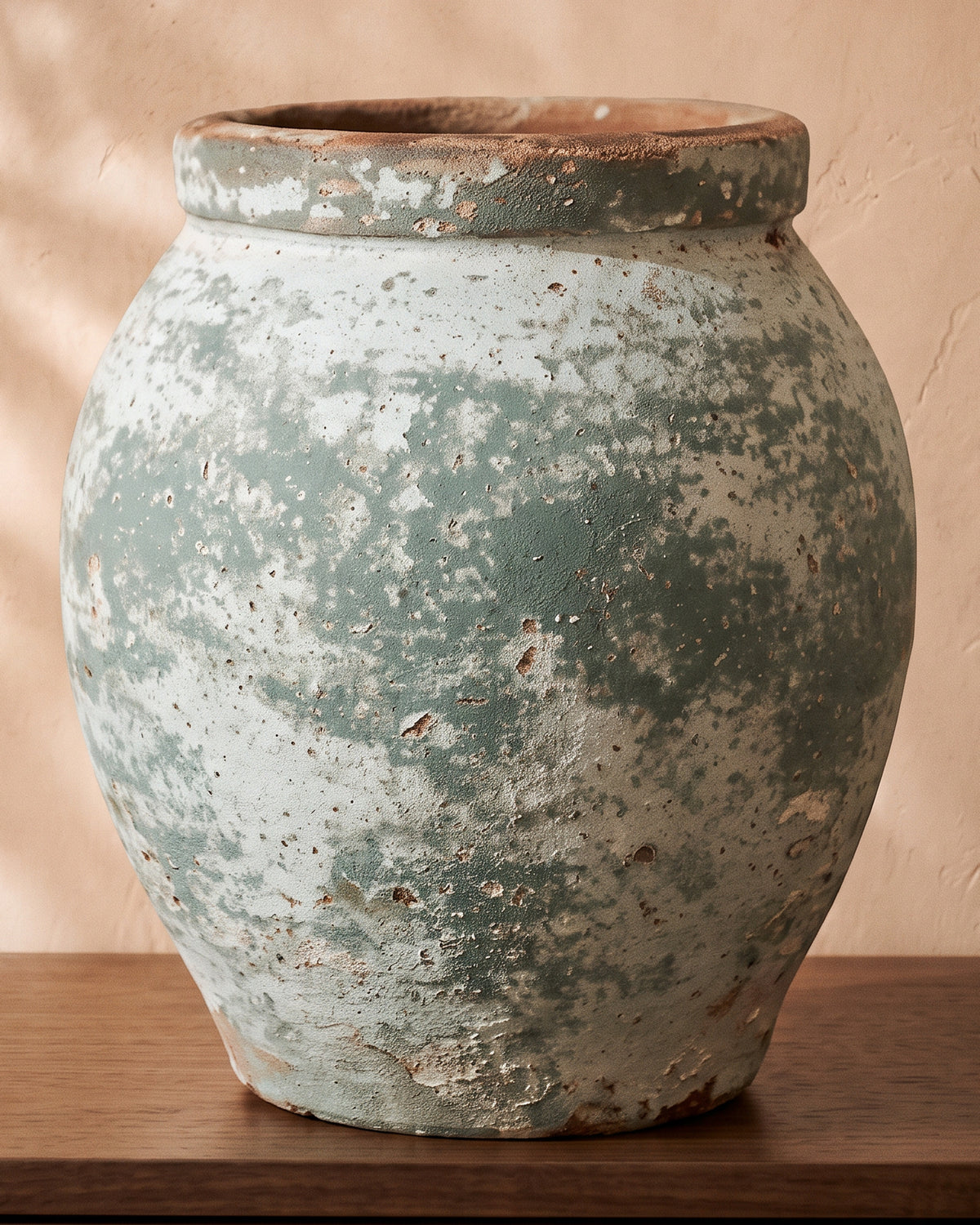 Moss Green Atlantic Vase, close-up of the full vase