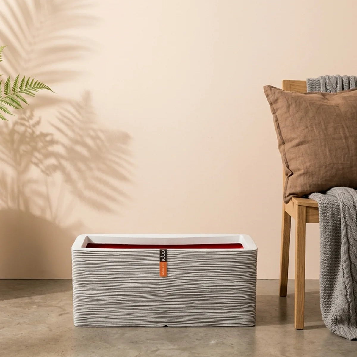 Capi Europe Planter Rectangle Rib NL - Bostan