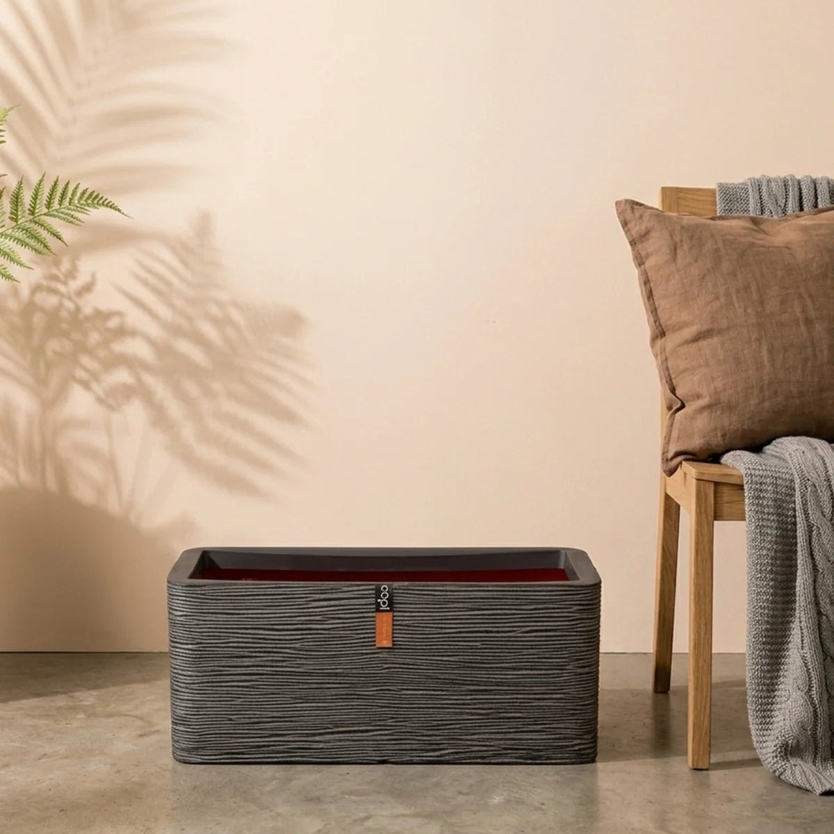 Capi Europe Planter Rectangle Rib NL - Bostan