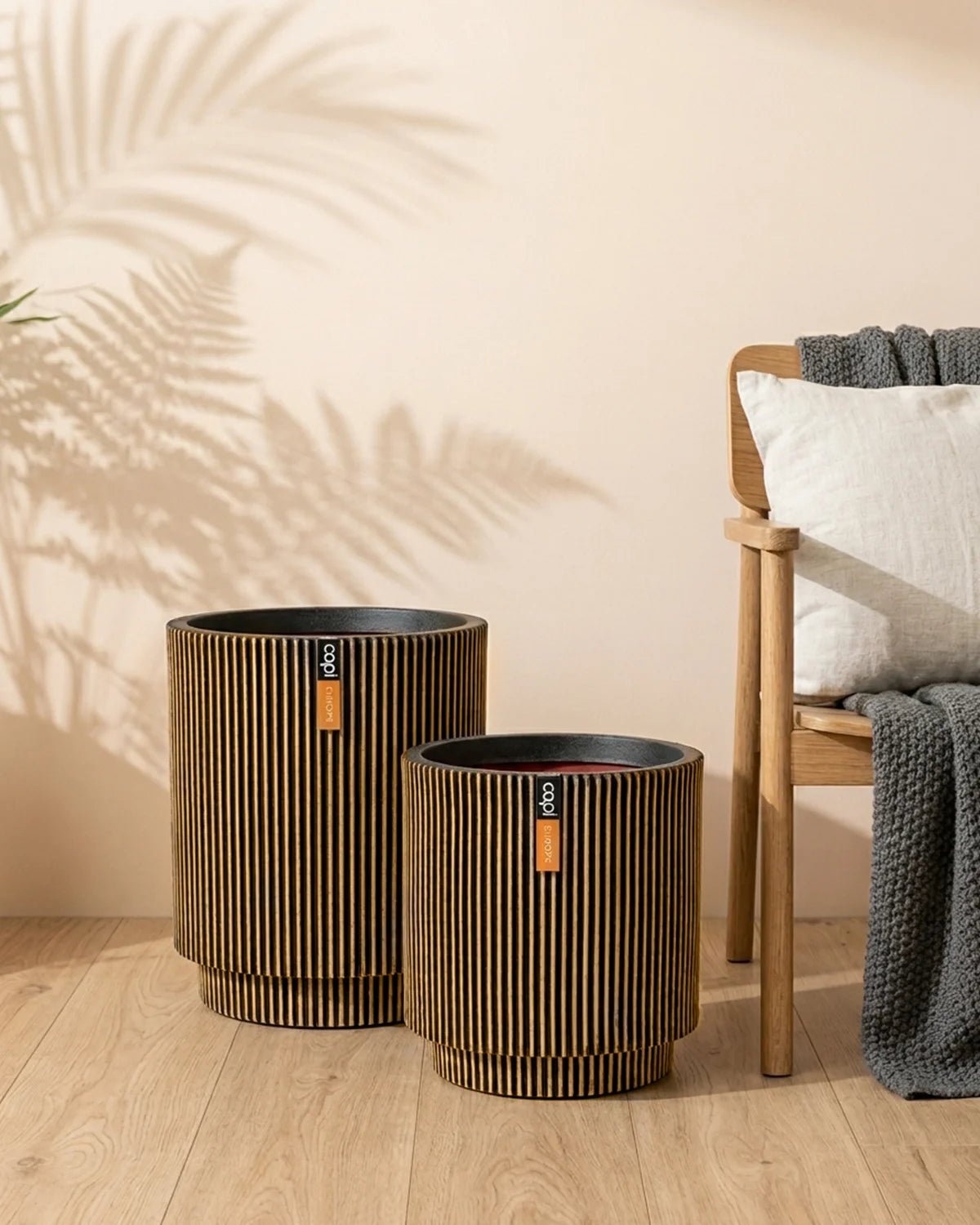 Capi Europe Vase Cylinder Groove NL - Bostan