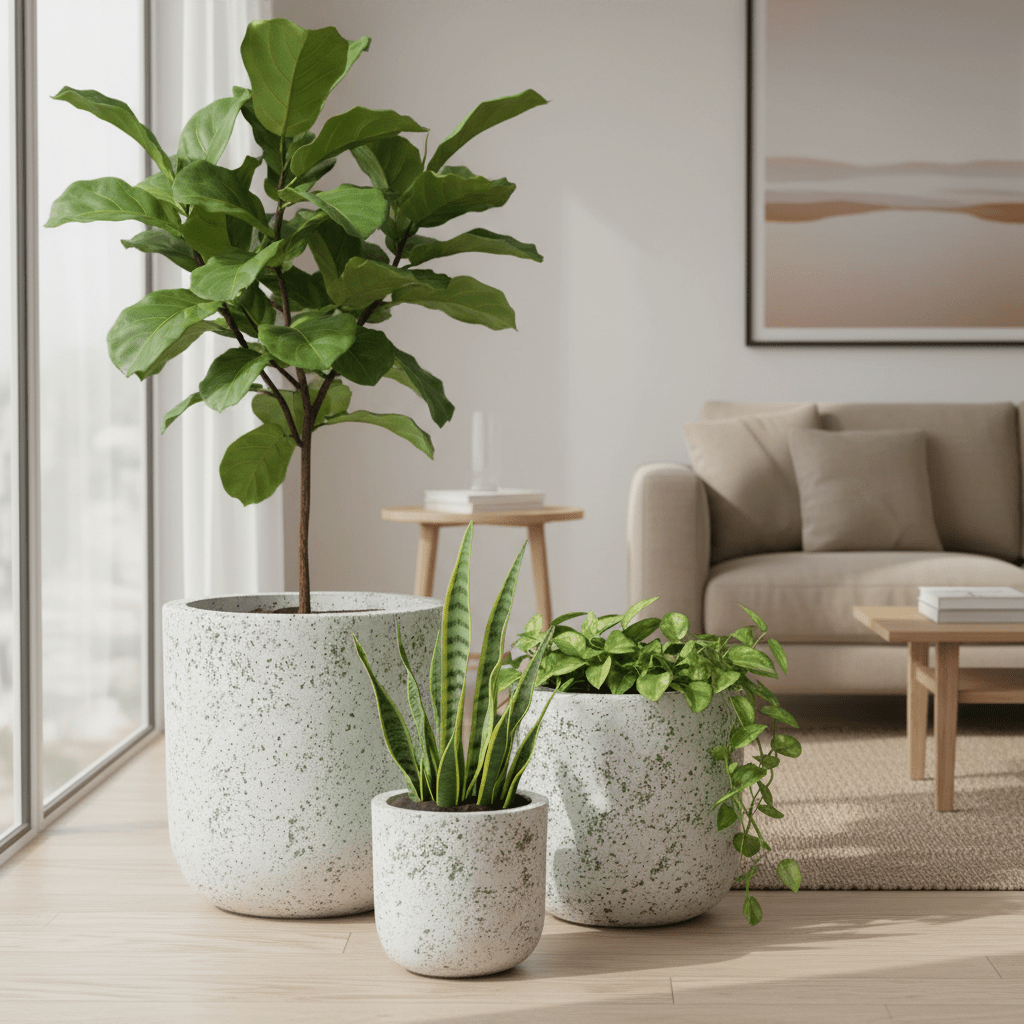 Fiber Cement Pot H013 - 040 - S3 - Bostan Al Jazeera