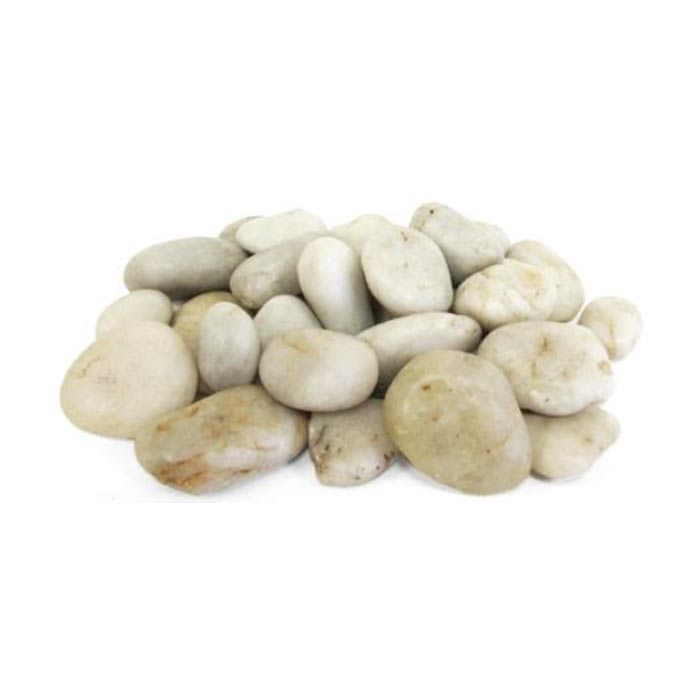 Pebbles Polished White 10kg bag - Bostan Al Jazeera