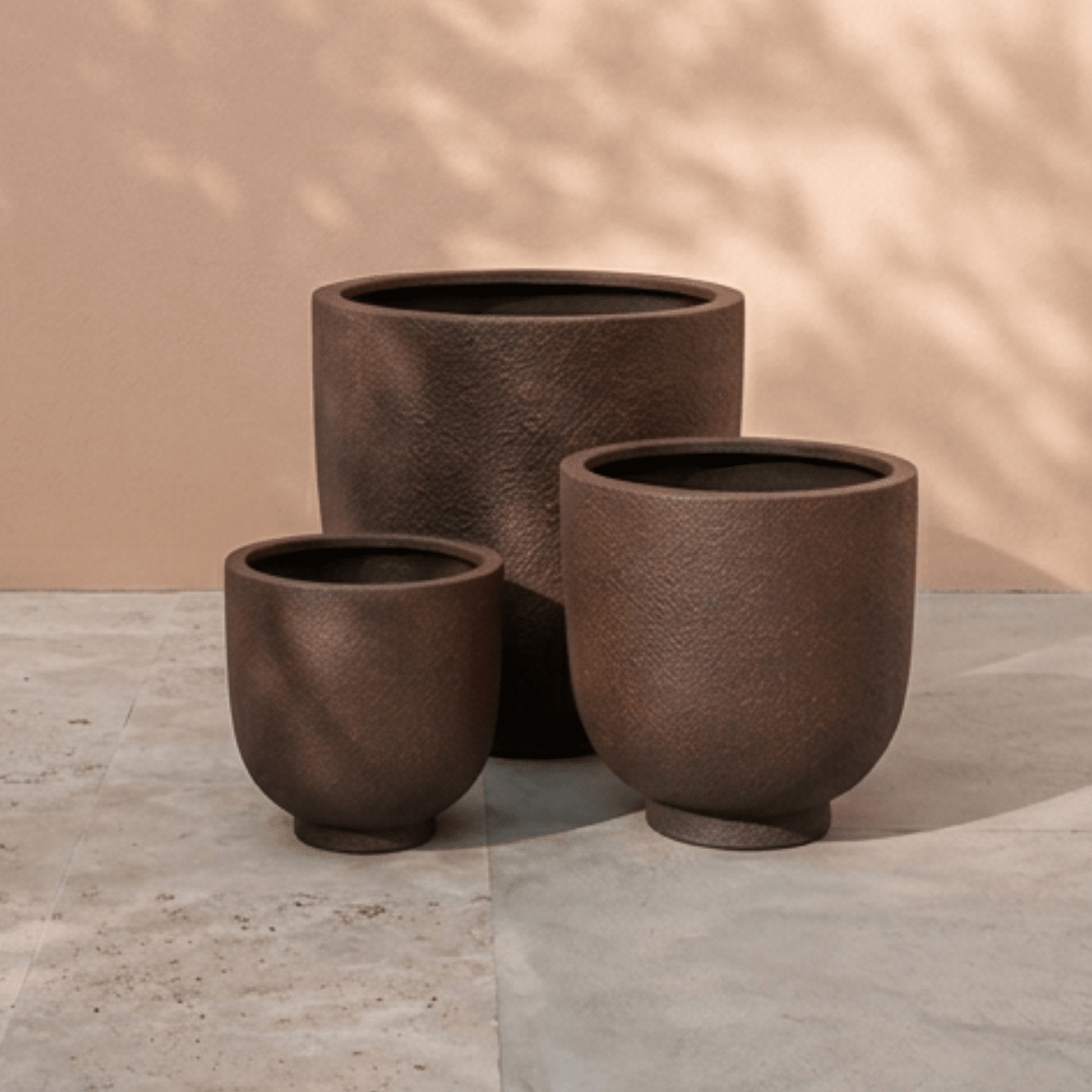 Pedestal Round Fiberclay Pot - Bostan