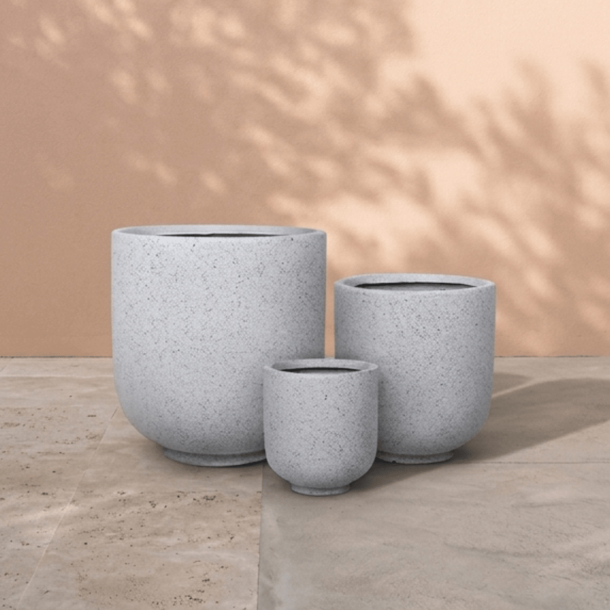 Pedestal Round Fiberclay Pot - Bostan