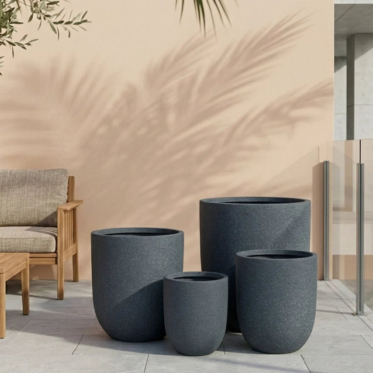 Urban Round Fiberclay Pot - Bostan
