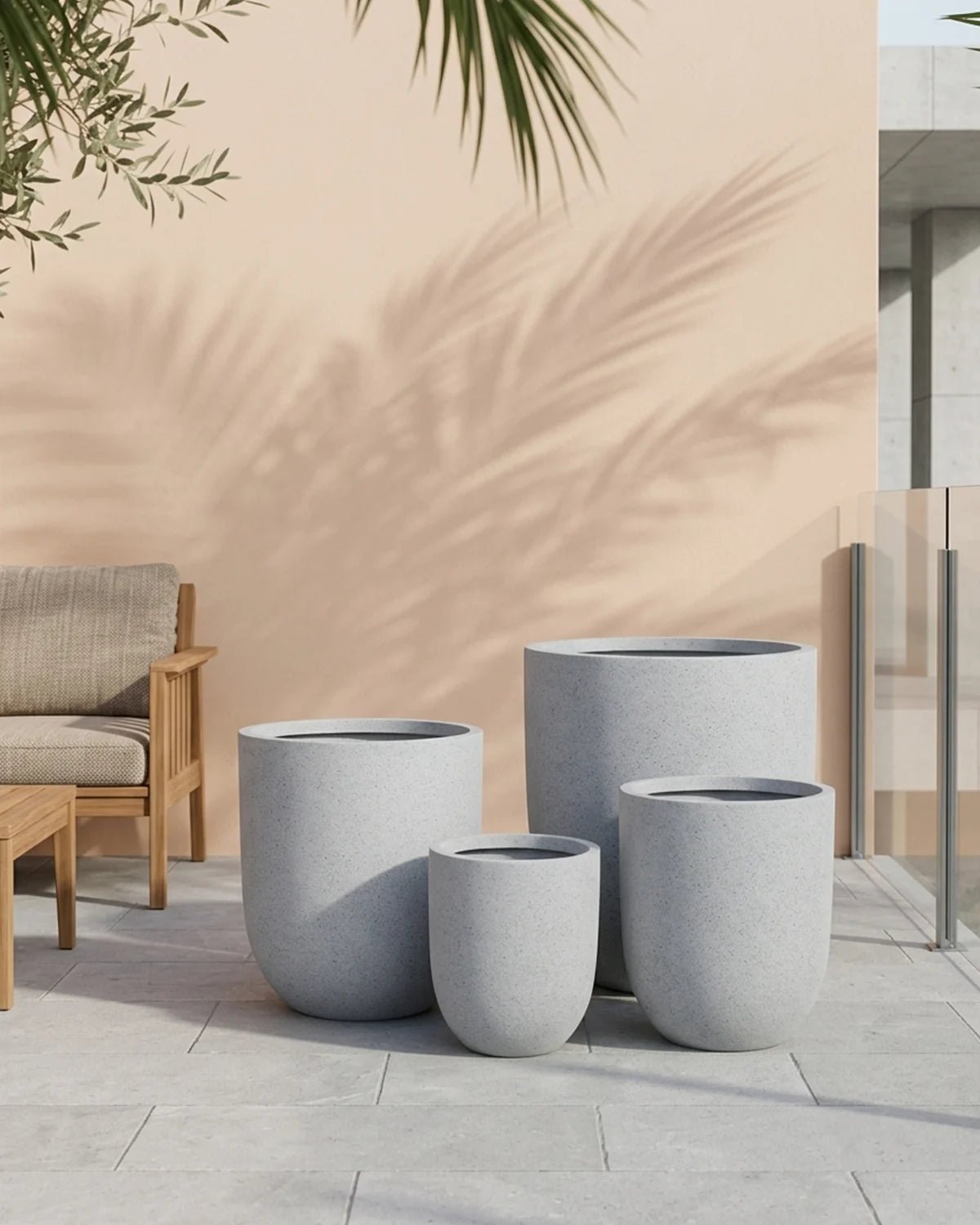 Urban Round Fiberclay Pot - Bostan