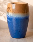 Ombre Glazed Jar, largest size, close-up of the full jar