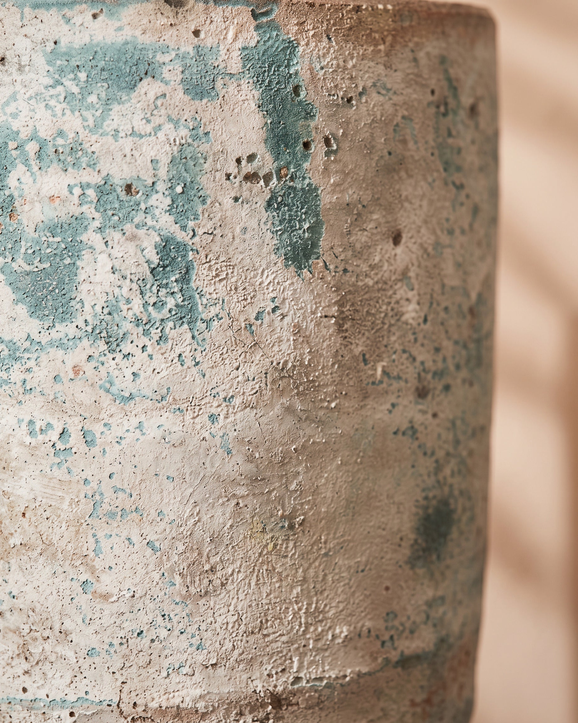 Handcrafted Round Pot, close-up of the surface texture