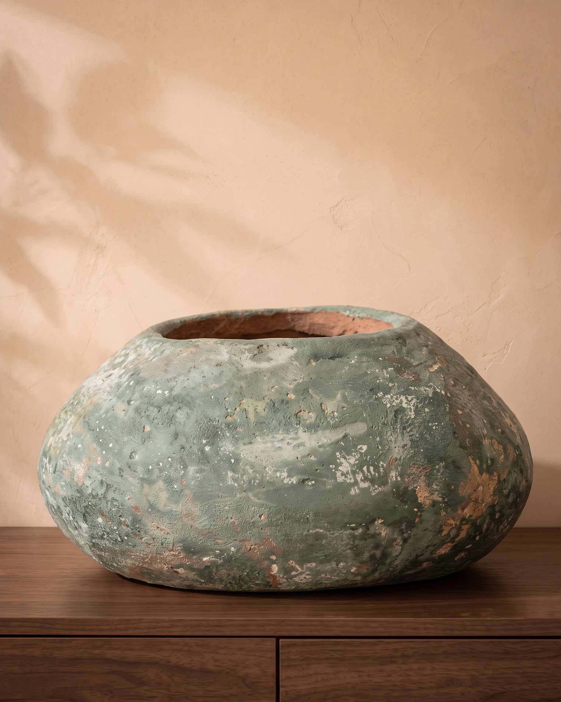 Oval Stone, largest size, close-up of the full pot