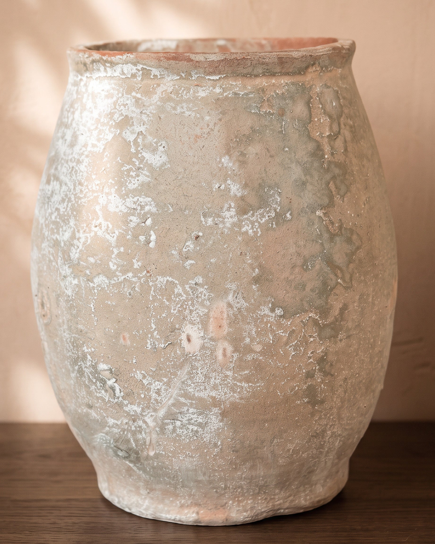 Vintage White Vase, close-up of the full vase