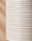 White Groove Pot, close-up of the surface texture