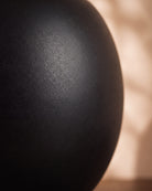 Matt Black Globe, close-up of the surface texture
