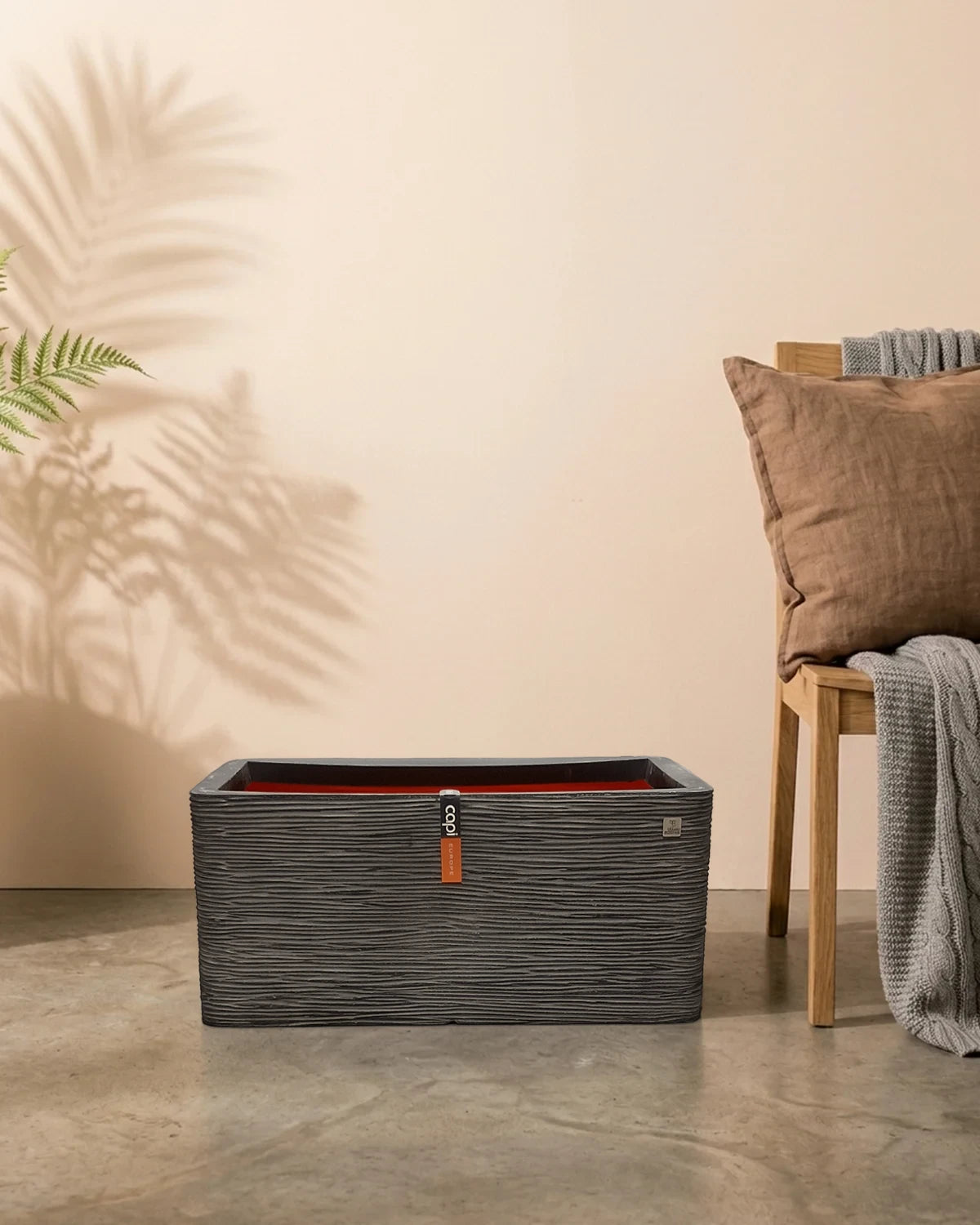 Capi Europe Planter Rectangle Rib NL