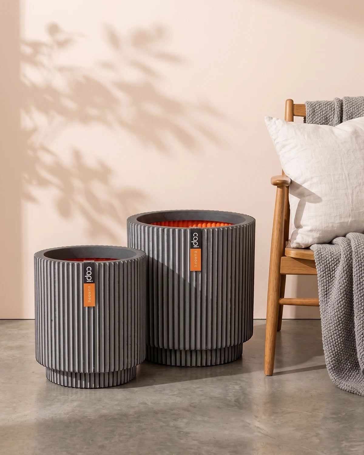 Capi Europe Vase Cylinder Groove NL