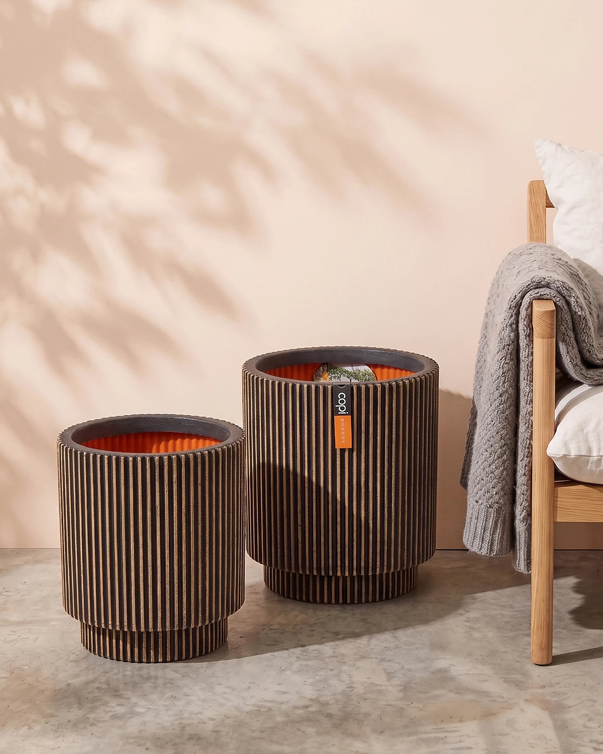 Capi Europe Vase Cylinder Groove NL