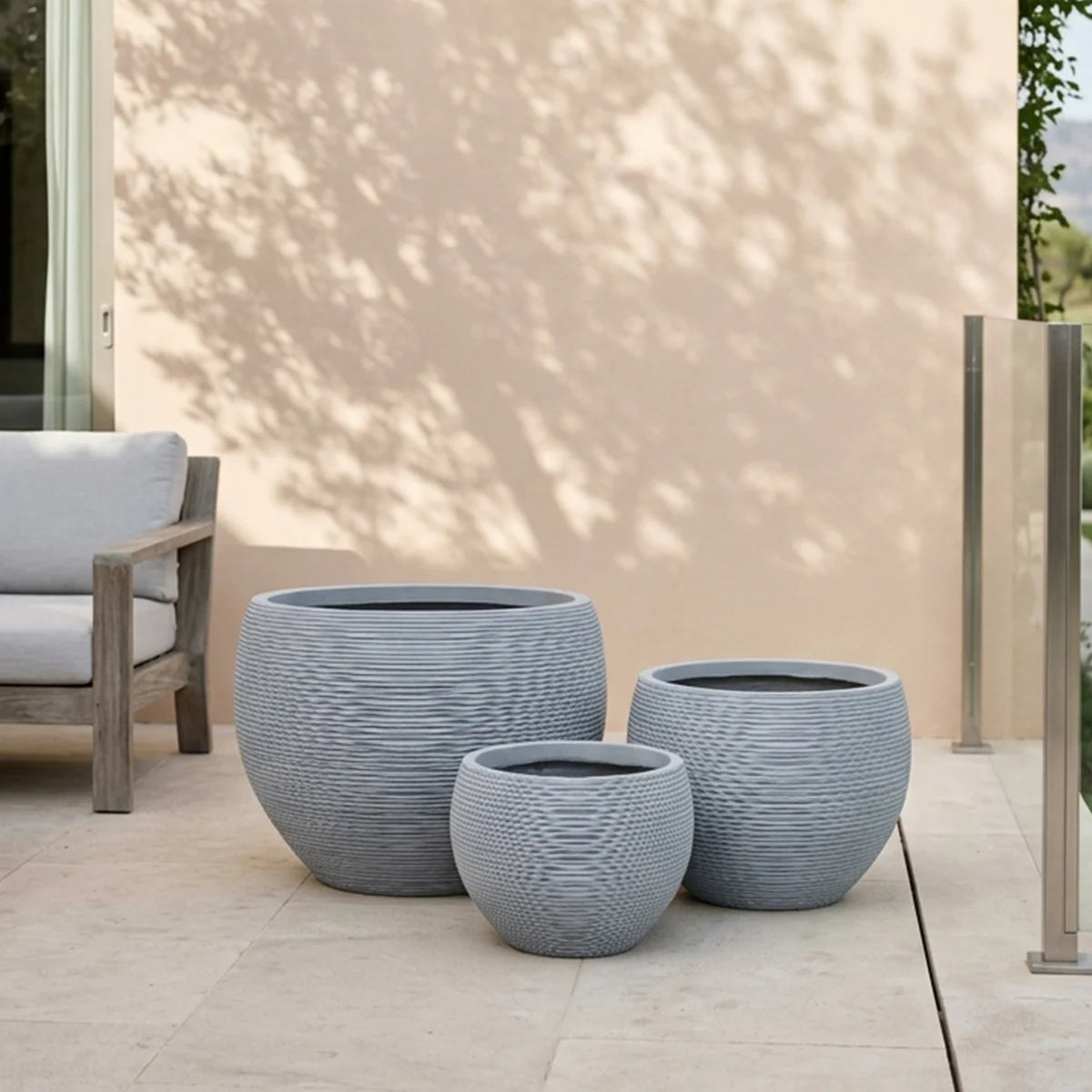 Planters Riyadh Fiber Clay Pot LT14402-3S | Plant Pots & Planters Riyadh | Bostan