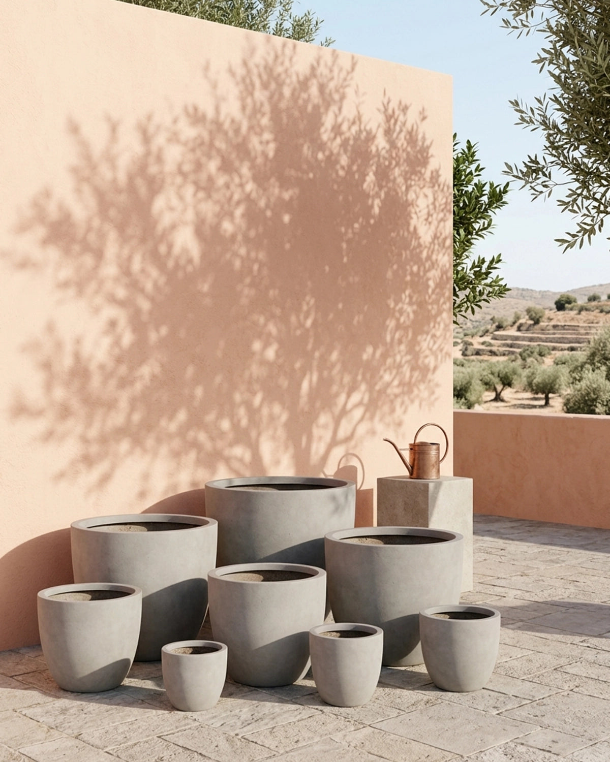 Smooth Modern Fiberclay Pots