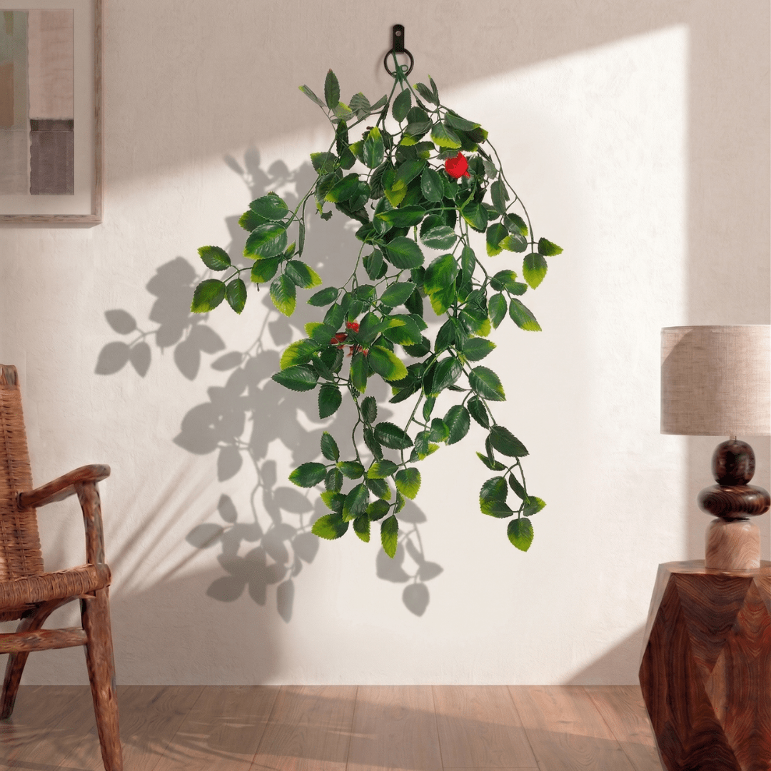 Artificial rose vine with red flowers 020 30cm - Bostan