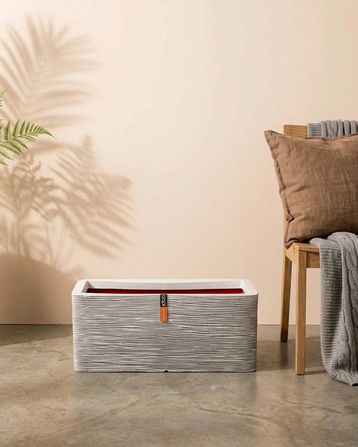 Capi Europe Planter Rectangle Rib NL - Bostan