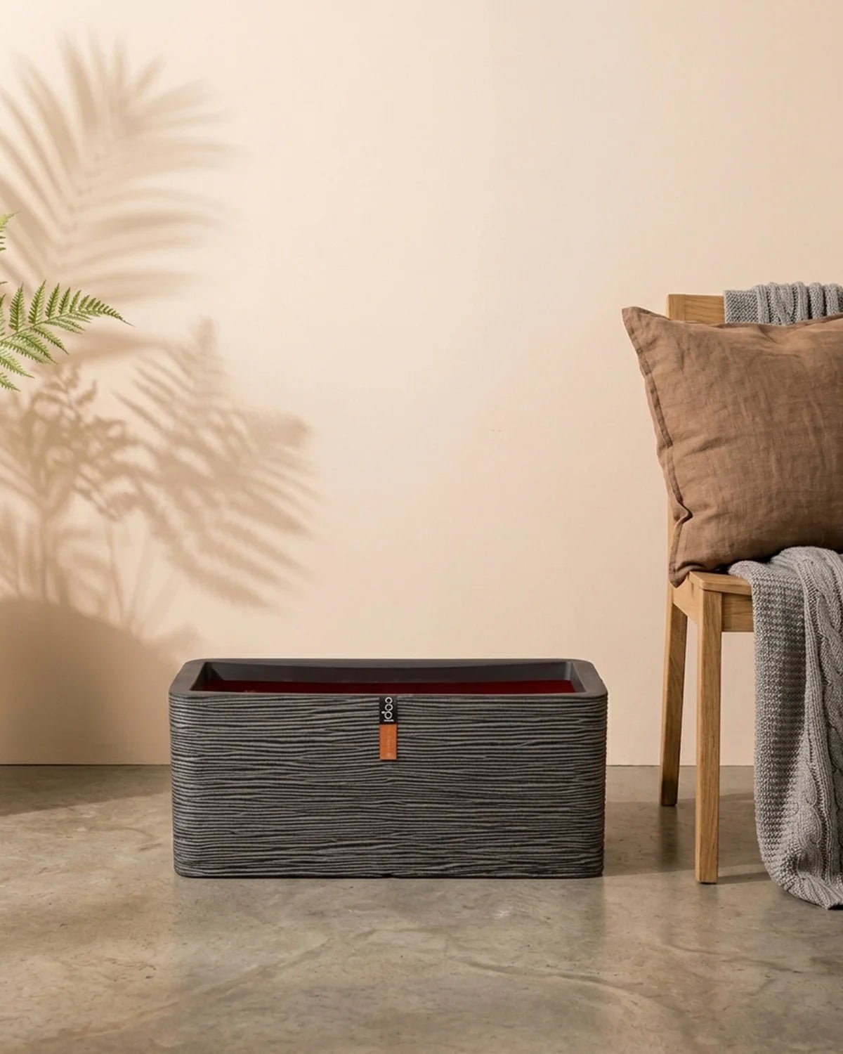 Capi Europe Planter Rectangle Rib NL - Bostan