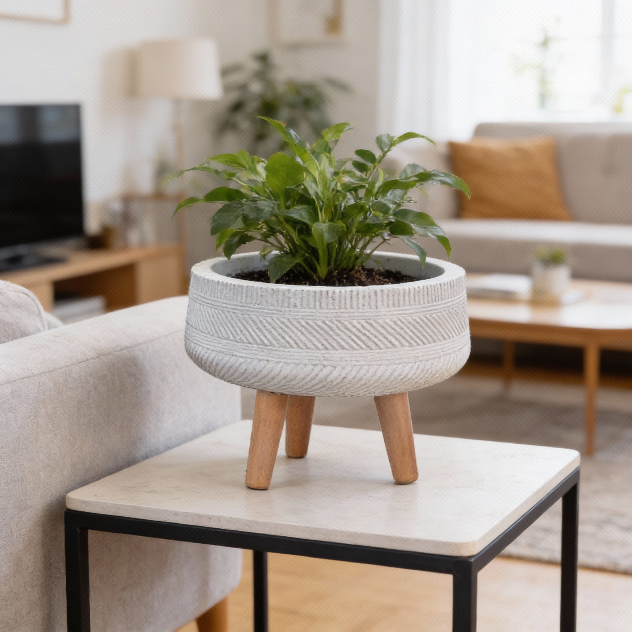 Fiber Clay Pot LT - 13963 - Bostan Al Jazeera