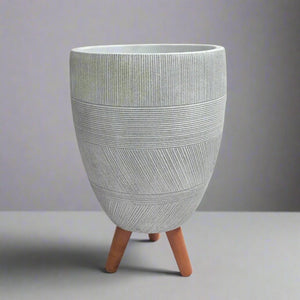 Fiber Clay Pot | White - Bostan Al Jazeera