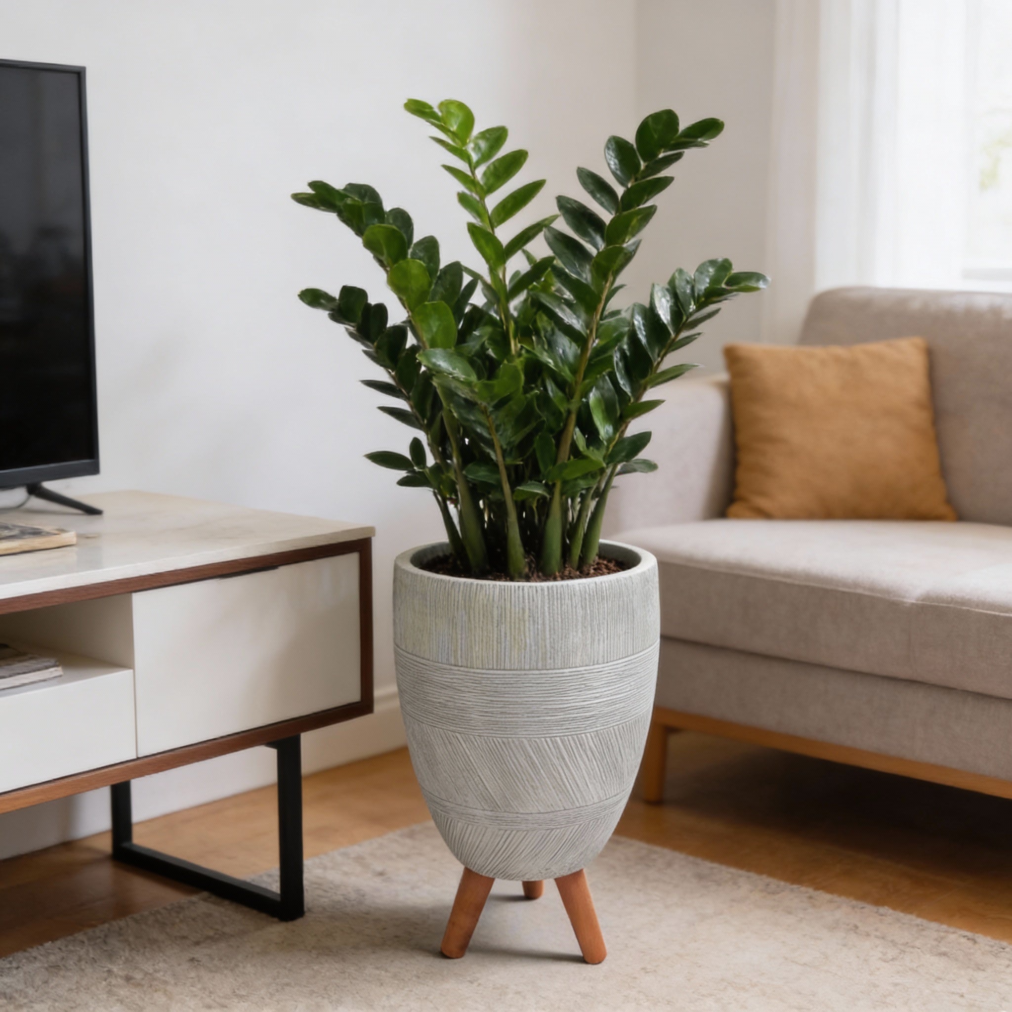 Fiber Clay Pot | White - Bostan Al Jazeera