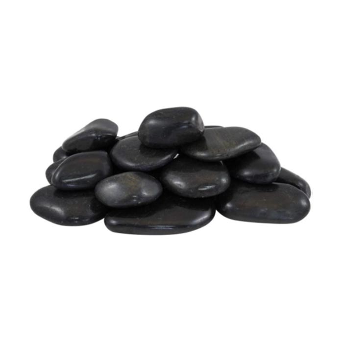 Pebbles Polished Black 10kg bag - Bostan Al Jazeera