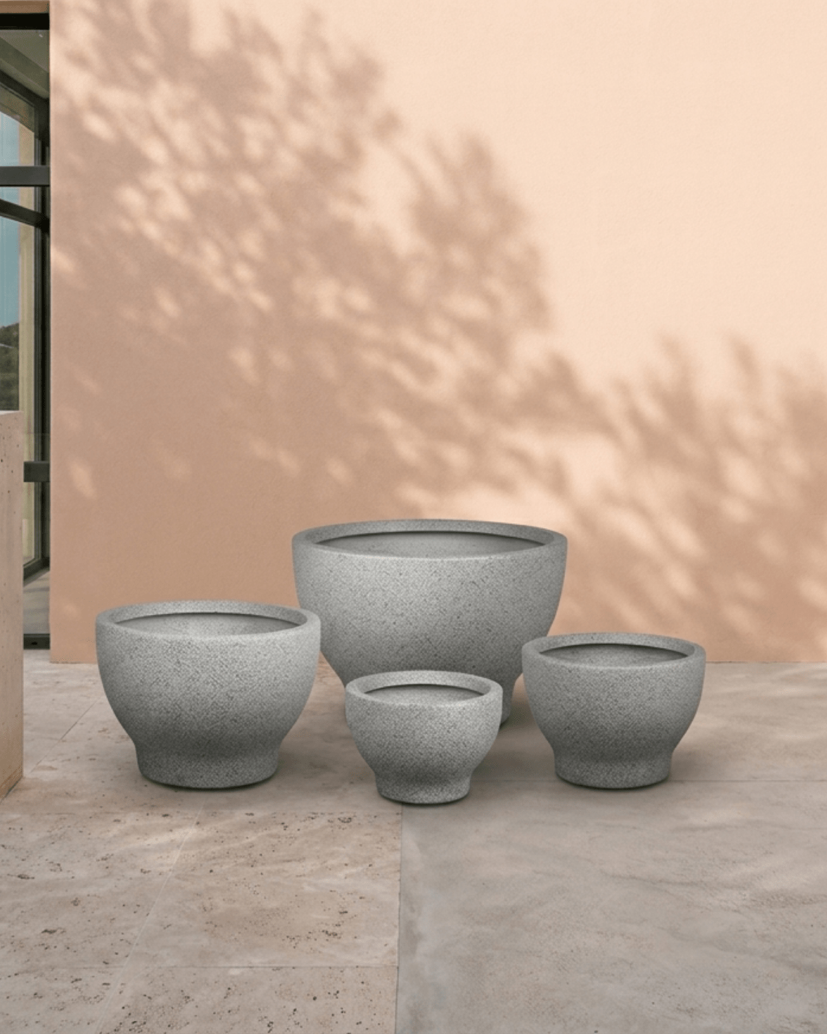 PEDESTAL BOWL FIBERCLAY POT - Bostan
