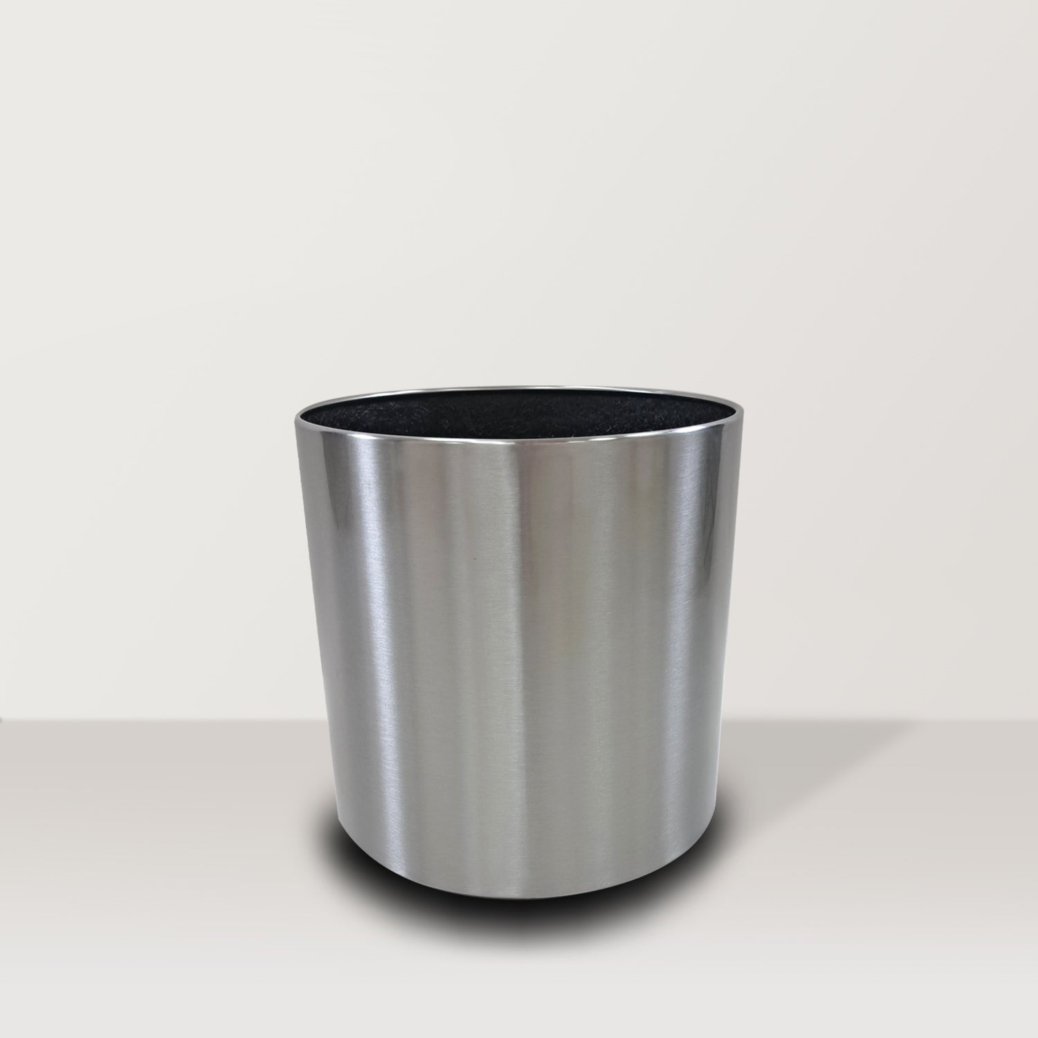 Stainless Steel Planter Pot (With Coaster Base) - Bostan Al Jazeera