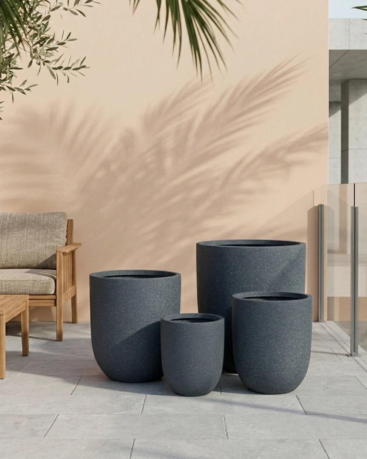 Urban Round Fiberclay Pot - Bostan